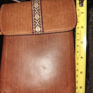 Leather MW shoulder wallet